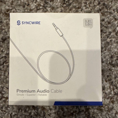 293553 - Kabllo audio AUX Syncwire 3.5 mm (3 m) – kabllo audio mashkull-mashkull me mbështjellje najloni.