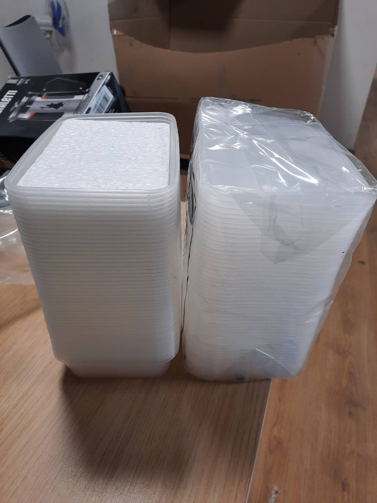 293428 - SABCO Enë për mikrovalë të ripërdorshme, 50 copë, 500 ml, plastike me kapakë - pa BPA, të përshtatshme për ngrirje