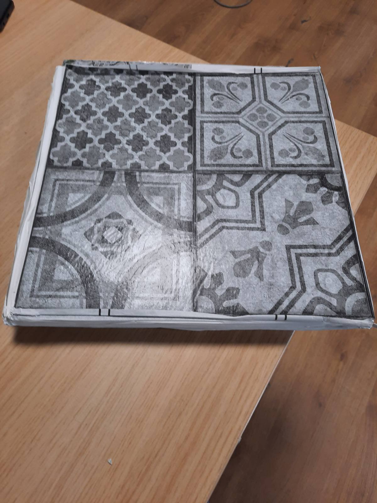 293802 - DC-FIX Pllaka Dyshemeje Vetëngjitëse Stil Maroken, Paketë me 11 Copë, 30.5x30.5 cm, PVC, Të Lehta për t’u Pastruar