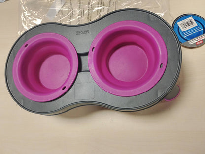 293236 - DEXAS POPWARE - Ushqyes për Kafshë Shtëpiake, i Ngritur, i Dyfishtë, Kapacitet 1 Filxhan, Ngjyrë Fuksi