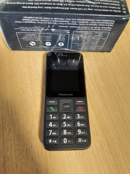 319592 - PANASONIC Telefon celular KX-TU260EXB 4G, për të moshuar, Butona të mëdhenj, IP44, USB-C, deri në 7.5 orë kohë bisede, Ekran 2.4 inç, i zi
