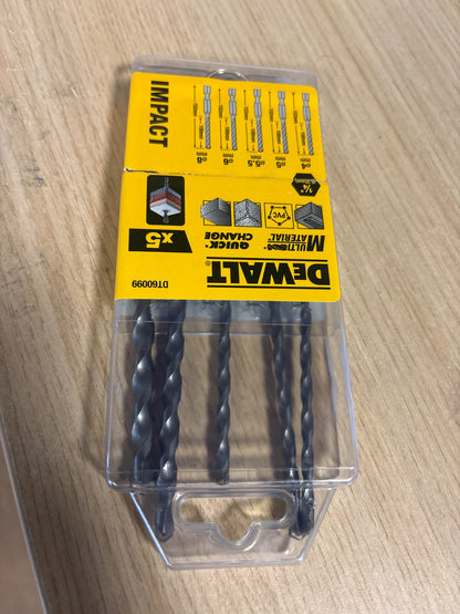 293730 - DEWALT Set me 5 maja shpimi shumëmaterialesh për mur, dru dhe PVC, DT60099-QZ