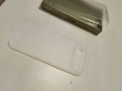 294342 - MBROJTËSE MEMUMI PËR IPHONE AIR, 0.3 mm, ultra e hollë, me përfundim mat, Rezistent ndaj goditjeve, kundër rrëshqitjes, rezistente ndaj gërvishtjeve, Mbrojtëse për iPhone 17 Air - E bardhë e tejdukshme