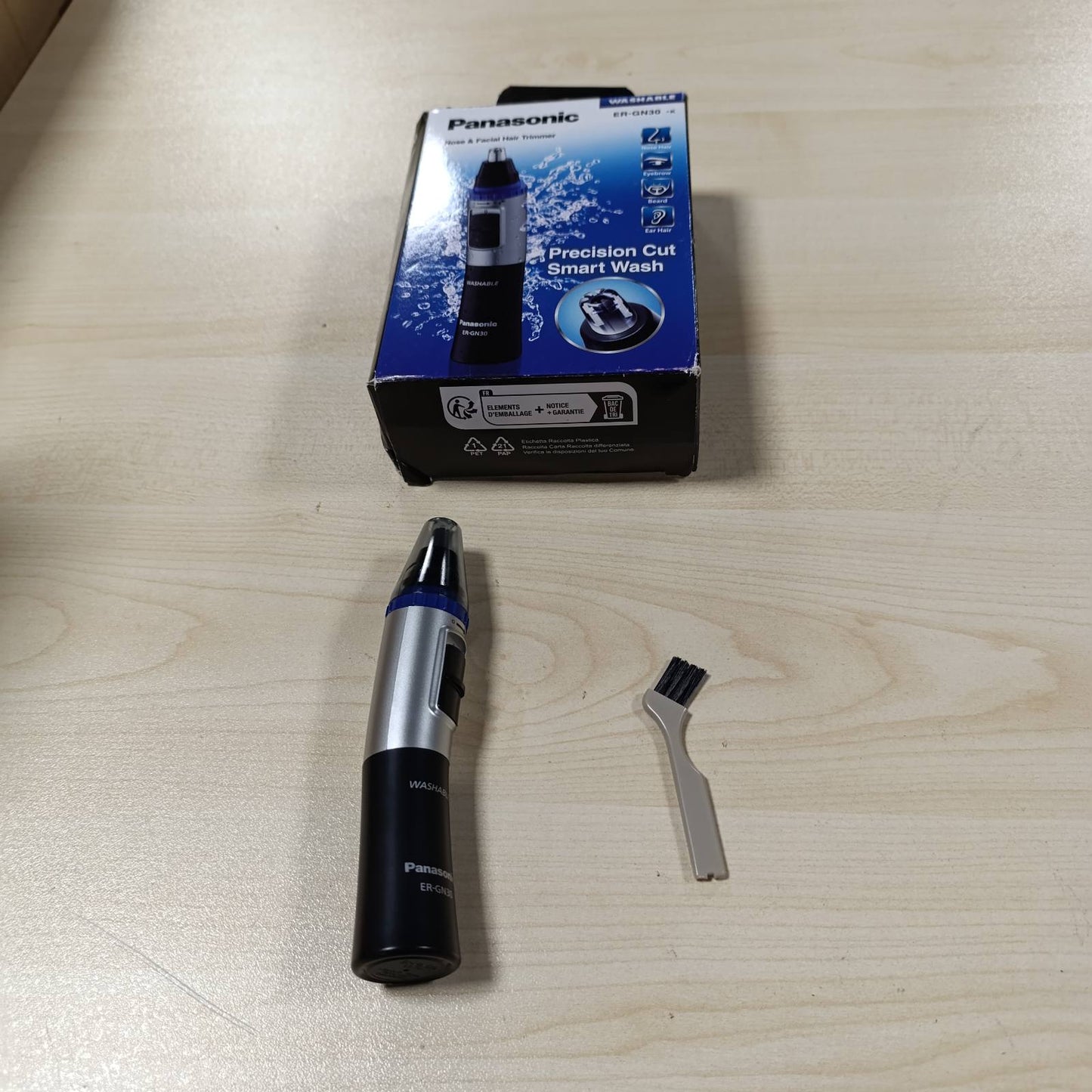 317619 - PANASONIC Prerëse flokësh ER-GN30-K503 për meshkuj, me teh të dyfishtë hipoalergjik, pa tel, e zezë