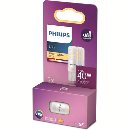 229168 -PHILIPS Llampa Standarde LED, zëvendësuese për llambën halogjene 40W, bazë G9, dritë e bardhë e ngrohtë 2700K, pako me 2