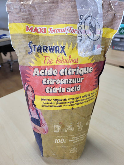 317040 - STARWAX THE FABULOUS Acid citrik, Pastron gëlqeren e pajisjeve shtëpiake, 100% origjinë natyrale, Madhësia maksimale 2.5 kg