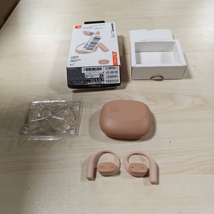 276260 - JBL Kufje pa tel Sense Lite me vesh të hapur, dizajn të varur, përçueshmëri ajri, teknologji JBL OpenSound, 32 orë kohë loje, rezistencë ndaj ujit/pluhurit IP54, të pajtueshme me aplikacionin JBL Headphones, ngjyrë bezhë