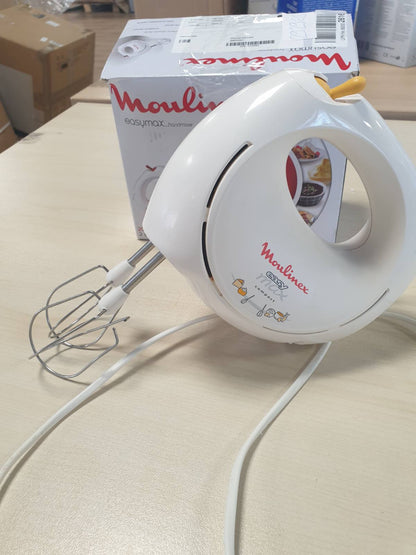 292968 - MOULINEX Easymax Mikser Dore Elektrike, 200 W, 2 Shpejtësi, 2 Sete Rrihësesh, Ergonomik, i Bardhë ABM11A30