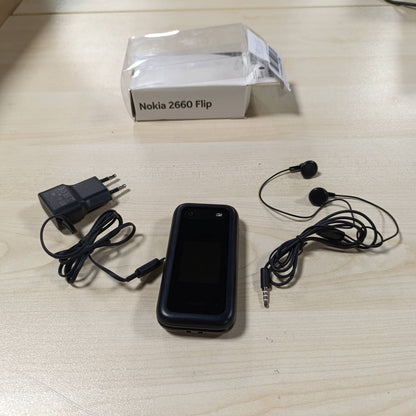 292284 - NOKIA 2660 FLIP 4G | Ekran 7.1 cm (2.8 inç), funksion me dy karta SIM, buton emergjence, i zi