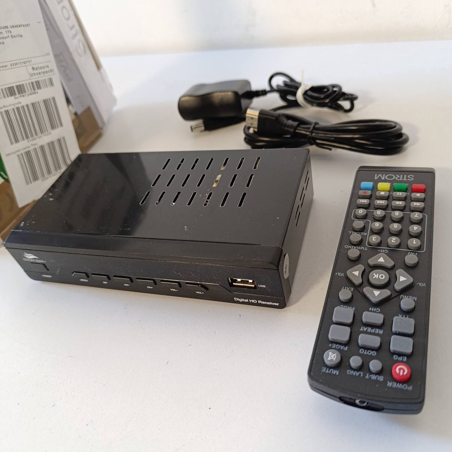 273470 - STROM Marrës Dixhital Tokësor 504 A+ Full HD DVB-T2, i pajtueshëm me HEVC264, HDMI, SCART, USB, Digital Plus, i Zi
