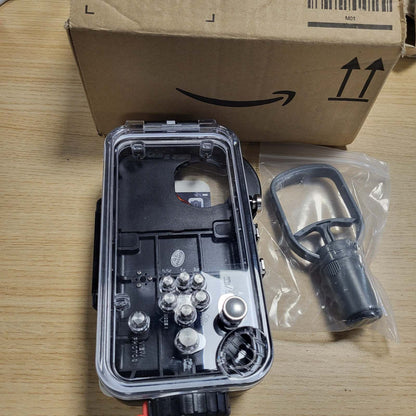 273553 - Sea Frogs Mbështjellës telefoni nënujor, i pajtueshëm me iPhone 12 pro max, 40 metra, rezistent ndaj ujit, Vlerësimi IPX8, e zezë