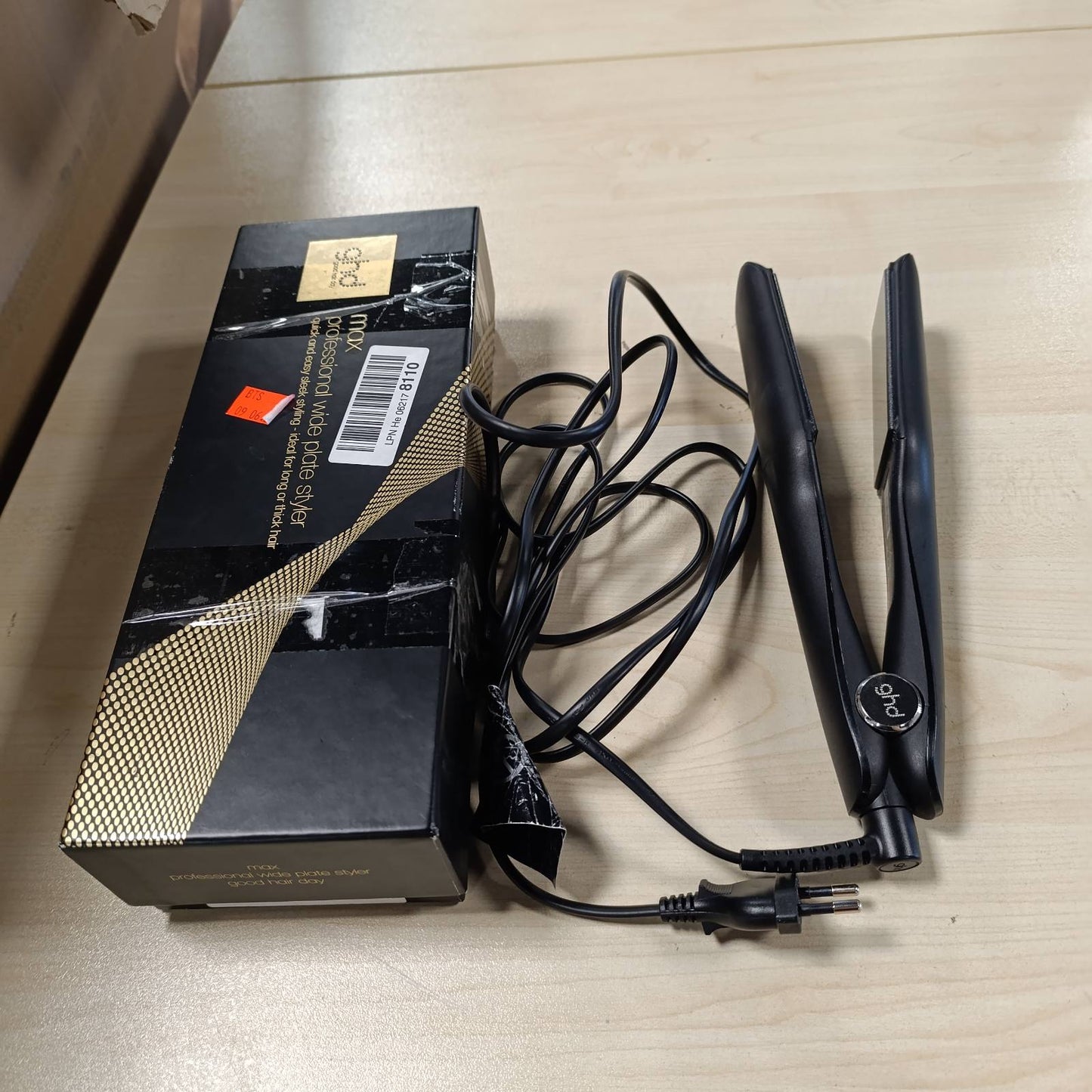 274850 - GHD Pjatëzuese Max, gjerësi 42 mm, për flokë kaçurrelë, shtresë qeramike Ultra Gloss, kabllo rrotulluese 2.7 m