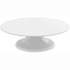 232110 - MBAJTÃ‹SE PÃ‹R TORTÃ‹ e RRUMBULLAKÃ‹T, të Bardha, me Bazë Rrotulluese, me Përmasa 32cm x 10cm