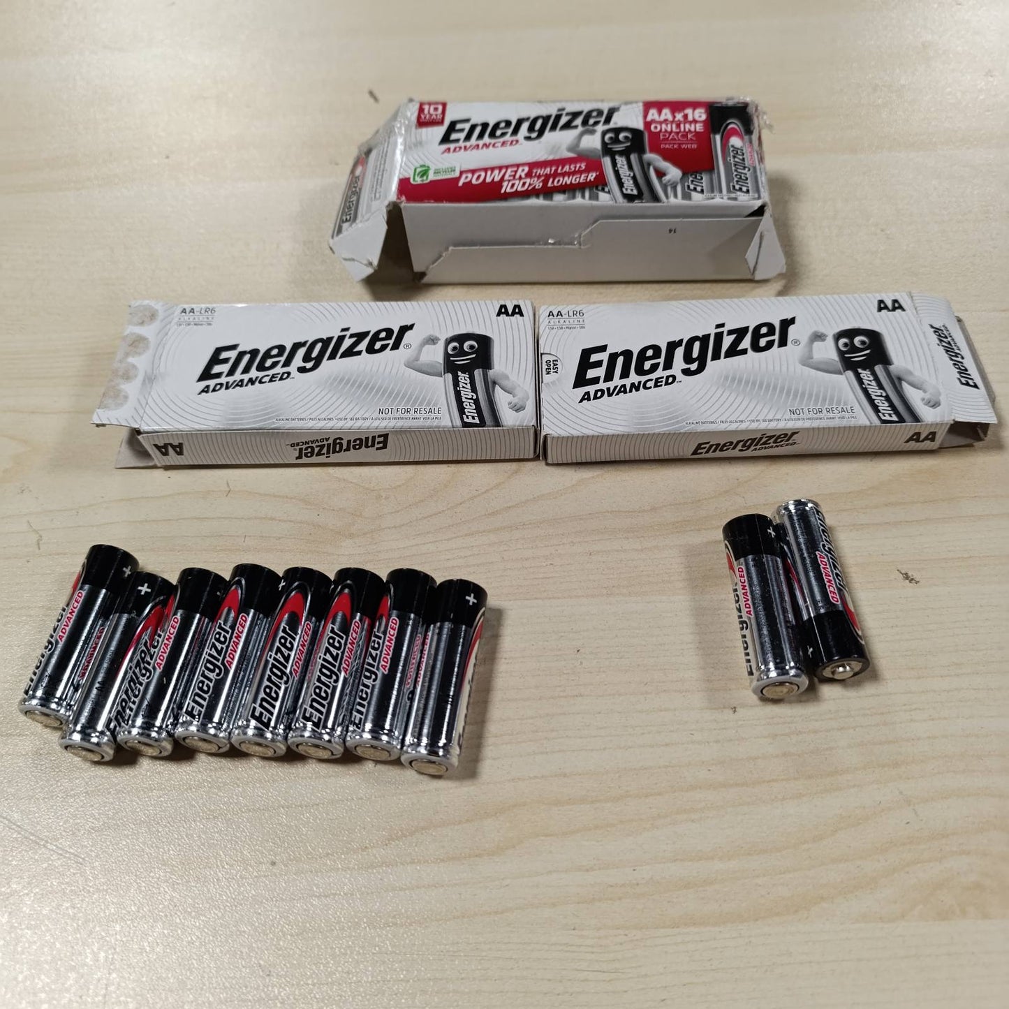 277065 - ENERGIZER Advanced Bateri AA (Pako me 16 copë) - Bateri alkaline 1.5V - Jetëgjatësi 10-vjeçare - Prodhuar në BE - Paketim 100% pa plastikë