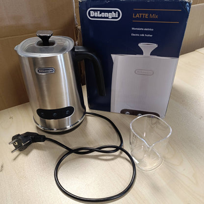 277367 - DE'LONGHI LatteMix EMF3.M Shkumëzues Elektrik Qumështi, Kapacitet 250 ml, për Qumësht të Nxehtë dhe të Ftohtë, Pastrim i Lehtë, Kapak Transparent, 3 Butona, i Bardhë