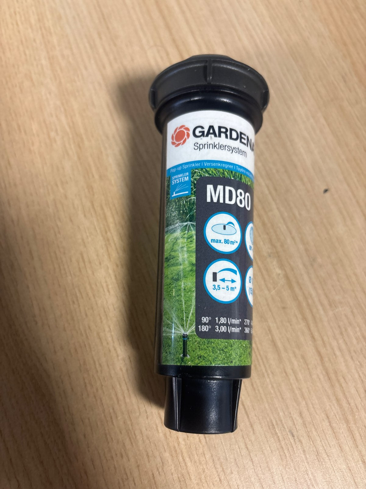 294005 - GARDENA Sistemi i spërkatjes me pompë MD80, për lëndina deri në 80 m², rreze veprimi 3.5-5 m, fileto 1/2 inç