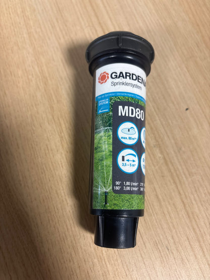 294005 - GARDENA Sistemi i spërkatjes me pompë MD80, për lëndina deri në 80 m², rreze veprimi 3.5-5 m, fileto 1/2 inç