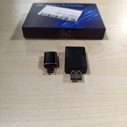 276267 - Përshtatës 2-në-1 pa tel për CarPlay dhe Android Auto, Dongle USB pa tel për makina, CarPlay pa tel dhe Android Auto, Plug & Play, Lidhje e shpejtë dhe e qëndrueshme, mbështet iOS 10+ dhe Android 11+