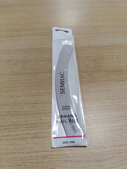 298929 - LIMA THONJSH TË LAKUAR SEMILAC BAE 100/180, LIMA ME DY ANË ME KOKËRZIM MESATAR, PËR THONJ NATYRALË DHE ME XHEL