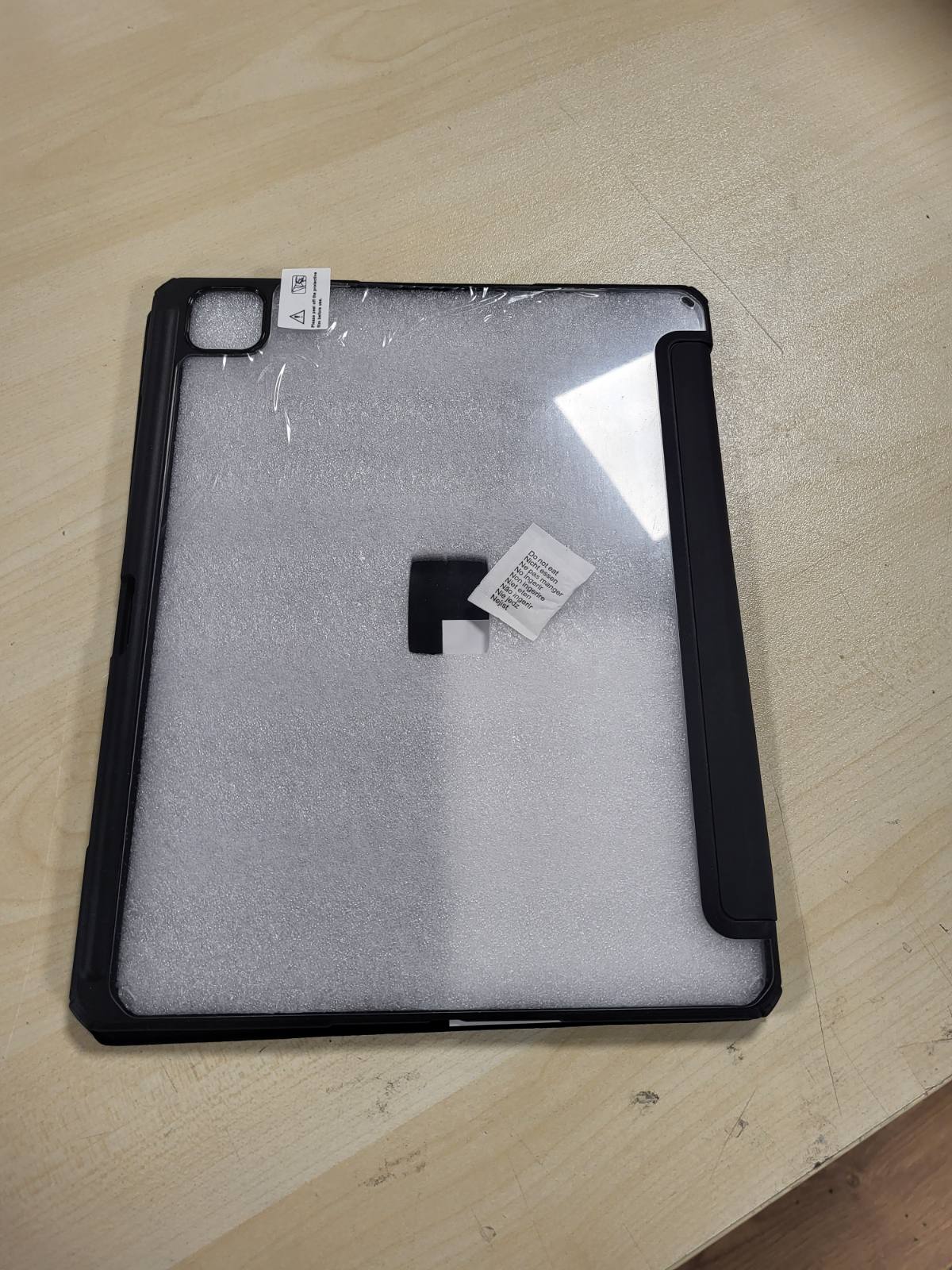 294330 - FINTIE Mbrojtëse për iPad Pro 12.9 inç, gjenerata e 6-të/5-të/4-të/3-të (2022/2021/2020/2018), mbulesë e pasme transparente, mbrojtëse ndaj goditjeve, e zezë