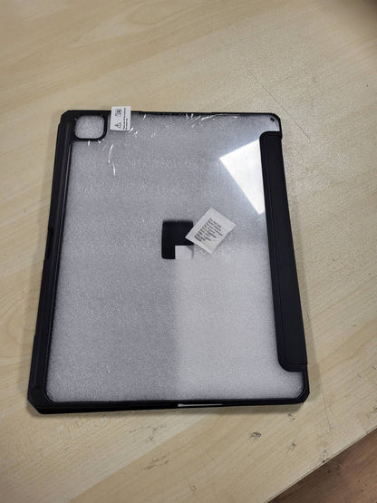 294330 - FINTIE Mbrojtëse për iPad Pro 12.9 inç, gjenerata e 6-të/5-të/4-të/3-të (2022/2021/2020/2018), mbulesë e pasme transparente, mbrojtëse ndaj goditjeve, e zezë