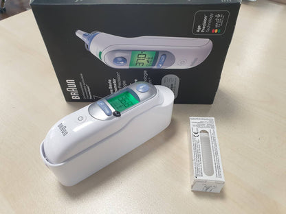 289646 - BRAUN ThermoScan 7 BRAIRT6520 - Termometër veshi - Teknologjia e Precizionit Age - Ekran dixhital me kodim ngjyrash - Miqësor për foshnje dhe fëmijë të vegjël