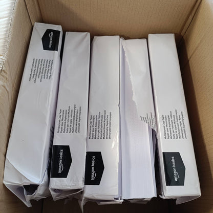 273483 - AMAZON BASICS Letër printeri, DIN A4, 80 g/m², 2500 fletë, 5 pako me 500, e bardhë