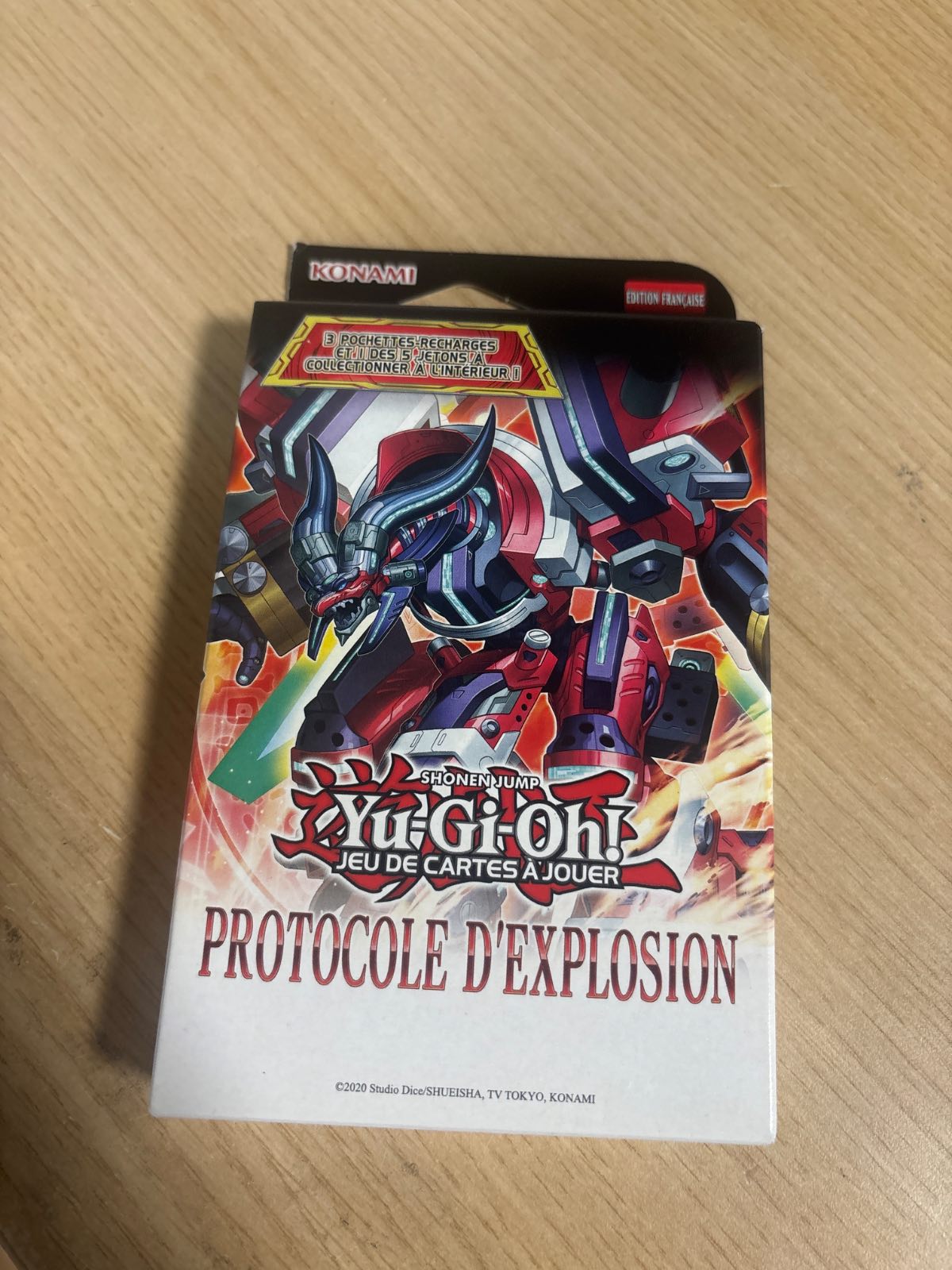 294023 - YU-GI-OH! Protokolli i Shpërthimit 3-Paketë Përforcuese - 28 Karta, 1 Kartë Ekskluzive Token, Mosha 6+, Edicioni Francez