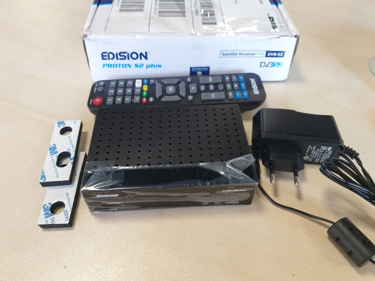 295906 - EDISION Proton S2 Plus Marrës Satelitor Full HD FTA, Telekomandë Comfort 2-në-1, DVB-S2, HDMI, SCART, USB, LAN
