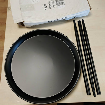 293046 - HAKU Tavolinë anësore metalike e zezë, përmasat L 54 x Ø 44 cm, stil modern