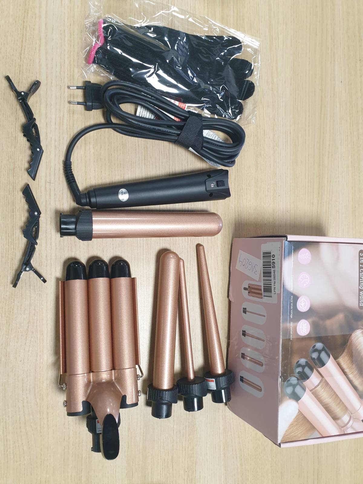 316204 - BESTOPE PRO Set hekuri kaçurrelash 5-në-1, me drejtues flokësh dhe hekur kaçurrelash 3-drejtimësh, ngrohje e shpejtë