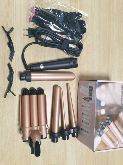 316204 - BESTOPE PRO Set hekuri kaçurrelash 5-në-1, me drejtues flokësh dhe hekur kaçurrelash 3-drejtimësh, ngrohje e shpejtë