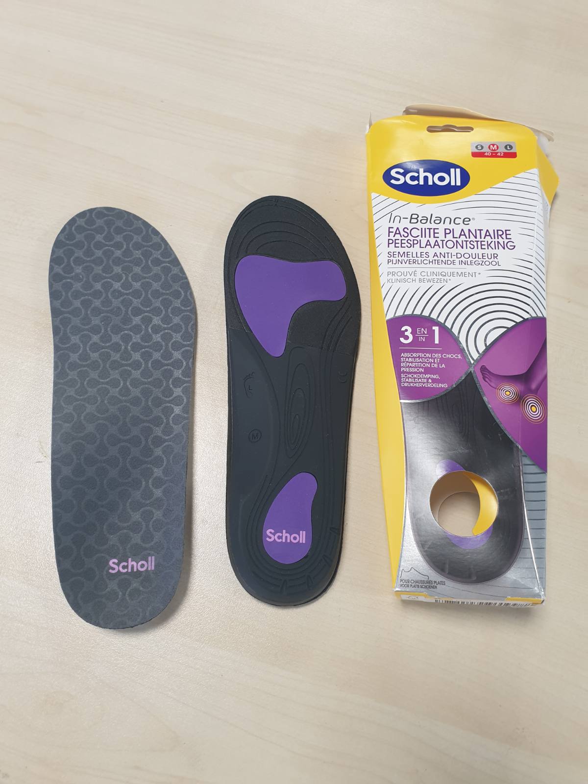 317063 - DR. SCHOLL'S Shtroja ortopedike In-Balance për burra dhe gra, për fasciit plantar, mbështetje për harkun e këmbës, madhësia 40-42
