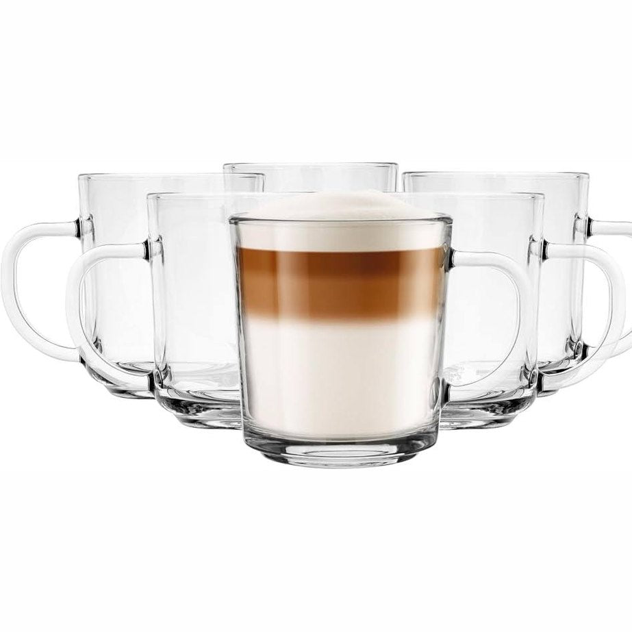 233012 -GLASMARK Krosno Set me 6 gota uji për ujë, kafe, caj, kapucino, 200 ml