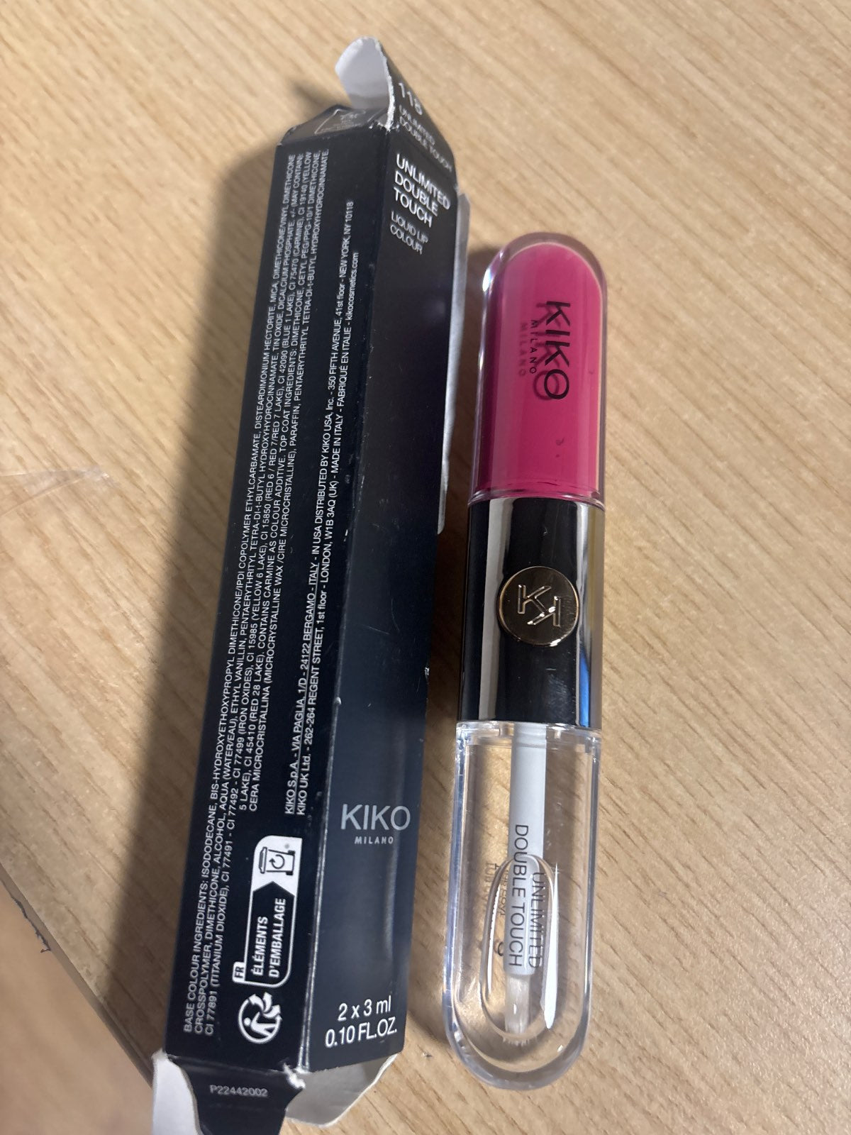 302356 - KIKO MILANO Unlimited Double Touch 118 | Buzëkuq i lëngshëm 2-Hapësh, Qëndrueshmëri deri në 12 orë