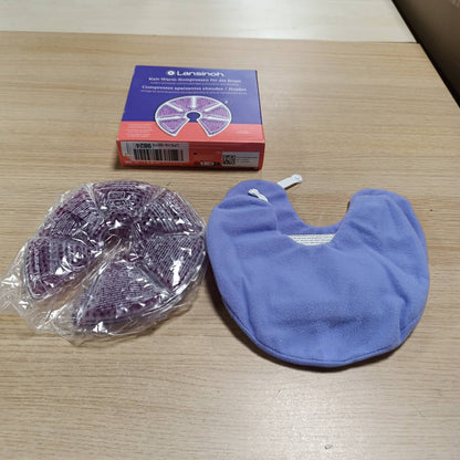 317511 - LANSINOH, Kompresa gjiri të nxehta/të ftohta, 2 copë, jastëkë ftohës dhe ngrohës, me formë anatomike, për ushqyerje me gji dhe pompim