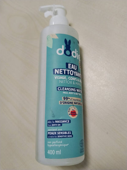 301215 - DODIE Ujë Pastrues Organik për Fytyrën, Trupin dhe Poshtën 400 ml