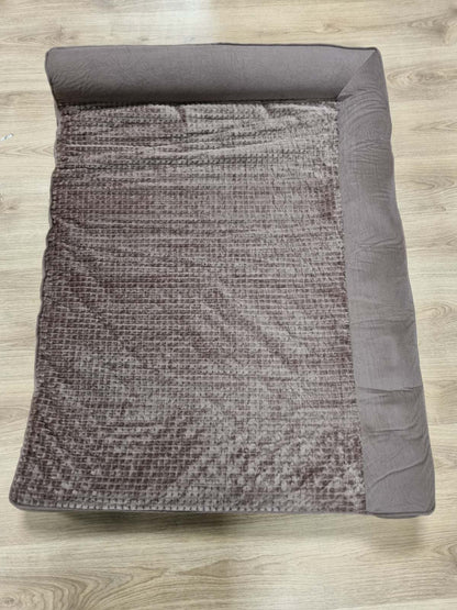 255245 - SHRAT ORTOPEDIK COZY KISS PËR QEN TË MËDHENJ, DIVAN QENSH XXL PËR QEN SHUMË TË MËDHENJ, I MADH, MBUSHJE MBËSHTETSE ME SHKUMË ME MBULESË TË PAPËRSHKUESHME NGA UJI DHE FUND JO-RRËSHQITËS, NGJYRË KAFE