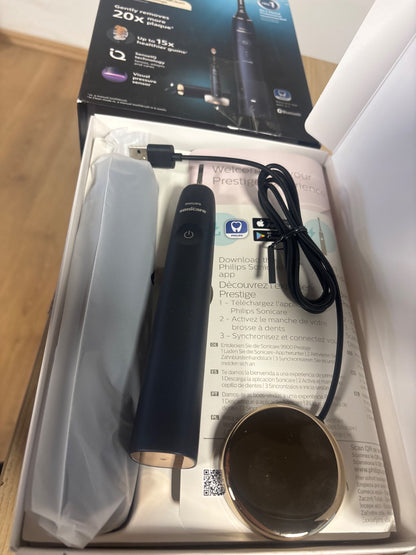 301545 - PHILIPS Furçë dhëmbësh elektrike Sonicare DiamondClean Prestige 9900, HX9992/12, furçë sonike me SenseIQ, kokë furçe A3 premium, kuti karikimi blu mesnatë