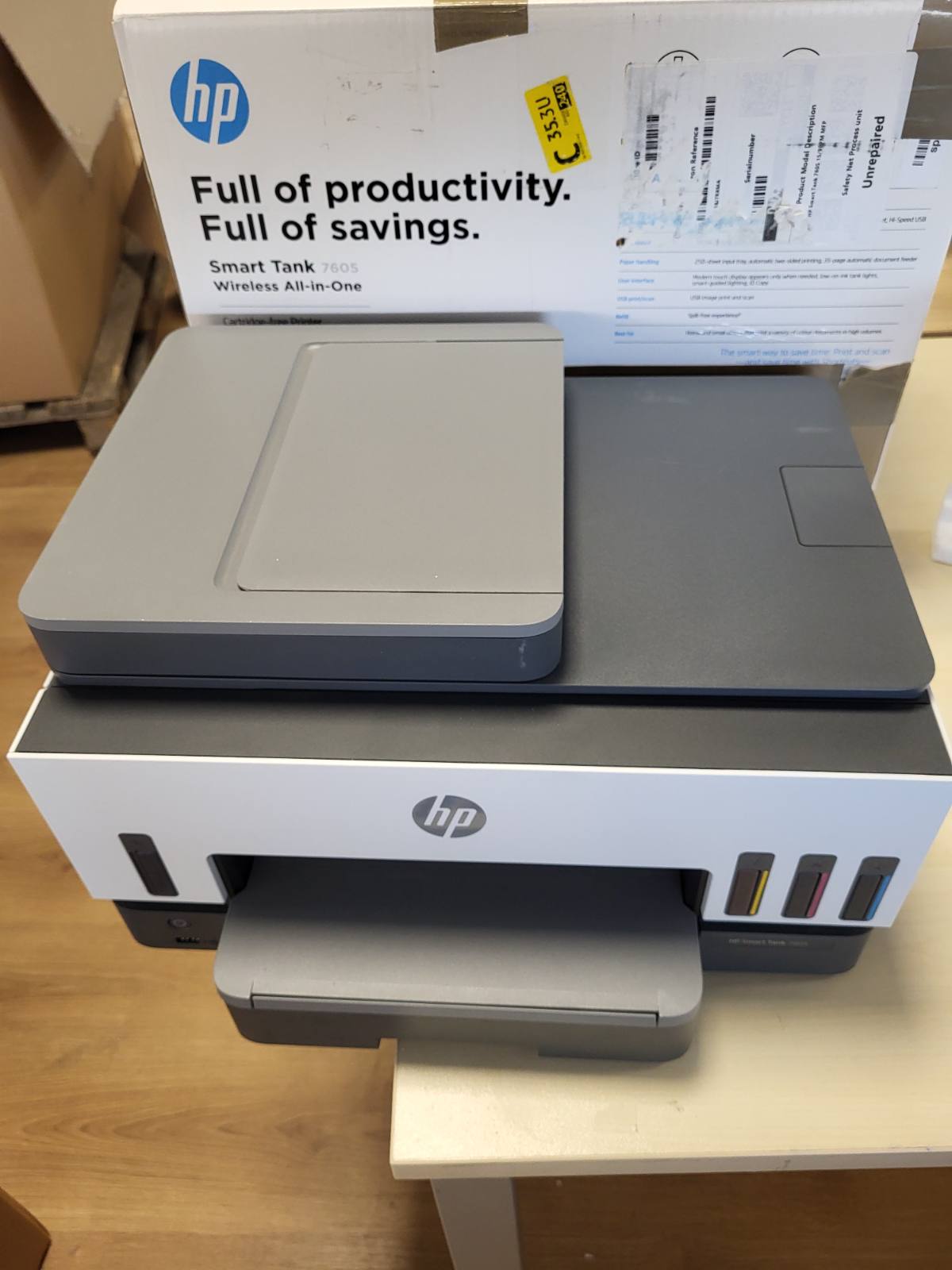 272598 - HP Printer Shumëfunksional Smart Tank 7605 4-në-1 (Wi-Fi Duplex ADF) –  rezervuar i madh boje, rendiment i lartë, printim me cilësi të lartë