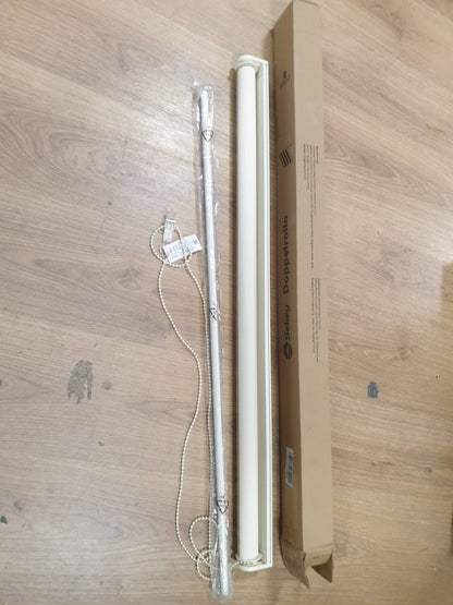 255978 - SEKEY Perde me rul të dyfishtë, 90 cm e gjerë, 90 x 130 cm, ngjyrë bezhë dhe kafe