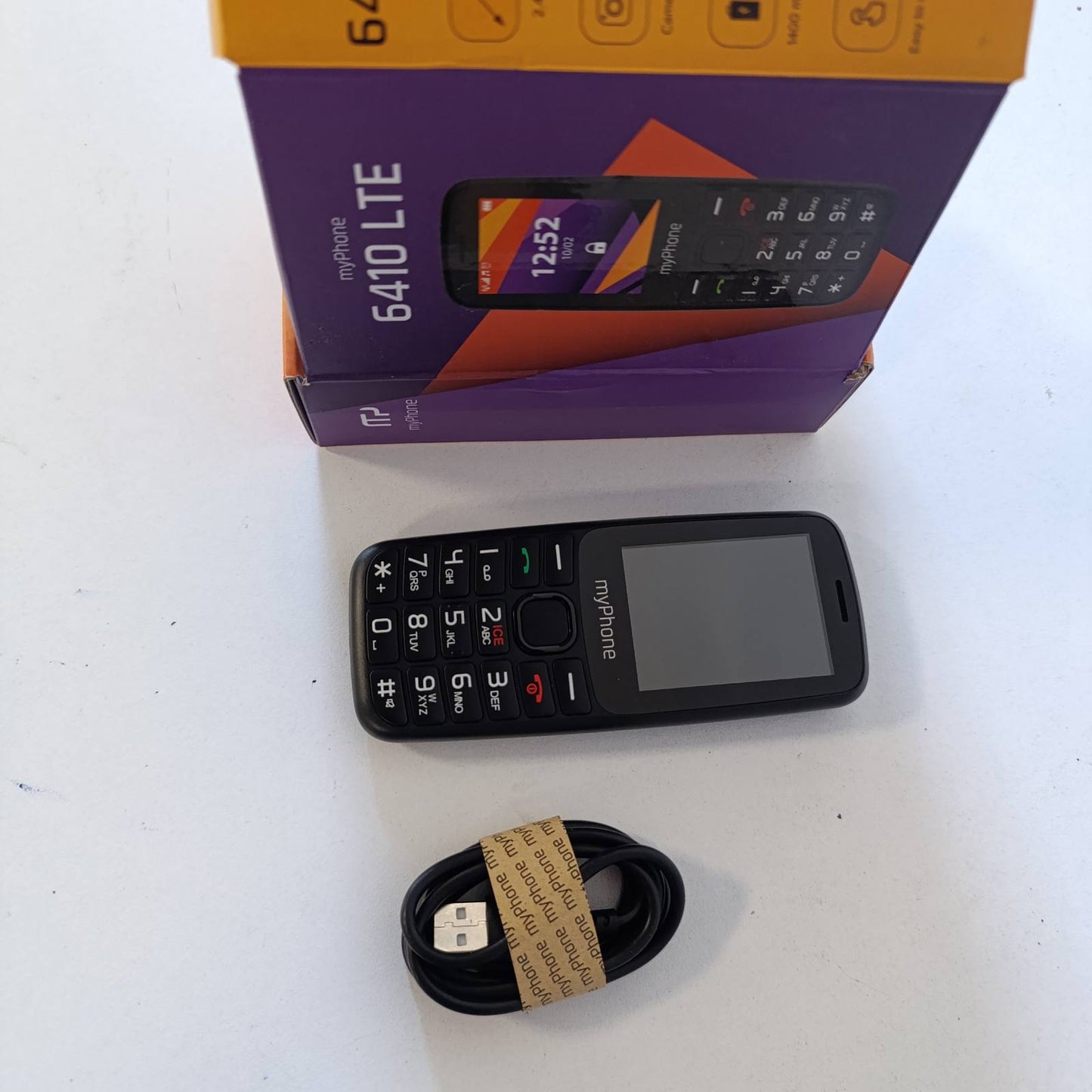 292985 - MYPHONE Telefon 6410 LTE për të moshuar, pa kontratë, telefon me tastierë 4G, butona të mëdhenj, ekran 2.4 inç, kartë SIM e dyfishtë, radio FM, dritë dore