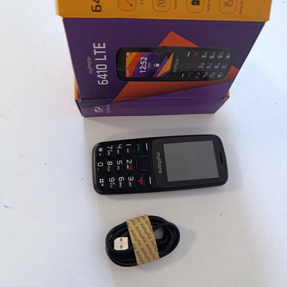 292985 - MYPHONE Telefon 6410 LTE për të moshuar, pa kontratë, telefon me tastierë 4G, butona të mëdhenj, ekran 2.4 inç, kartë SIM e dyfishtë, radio FM, dritë dore
