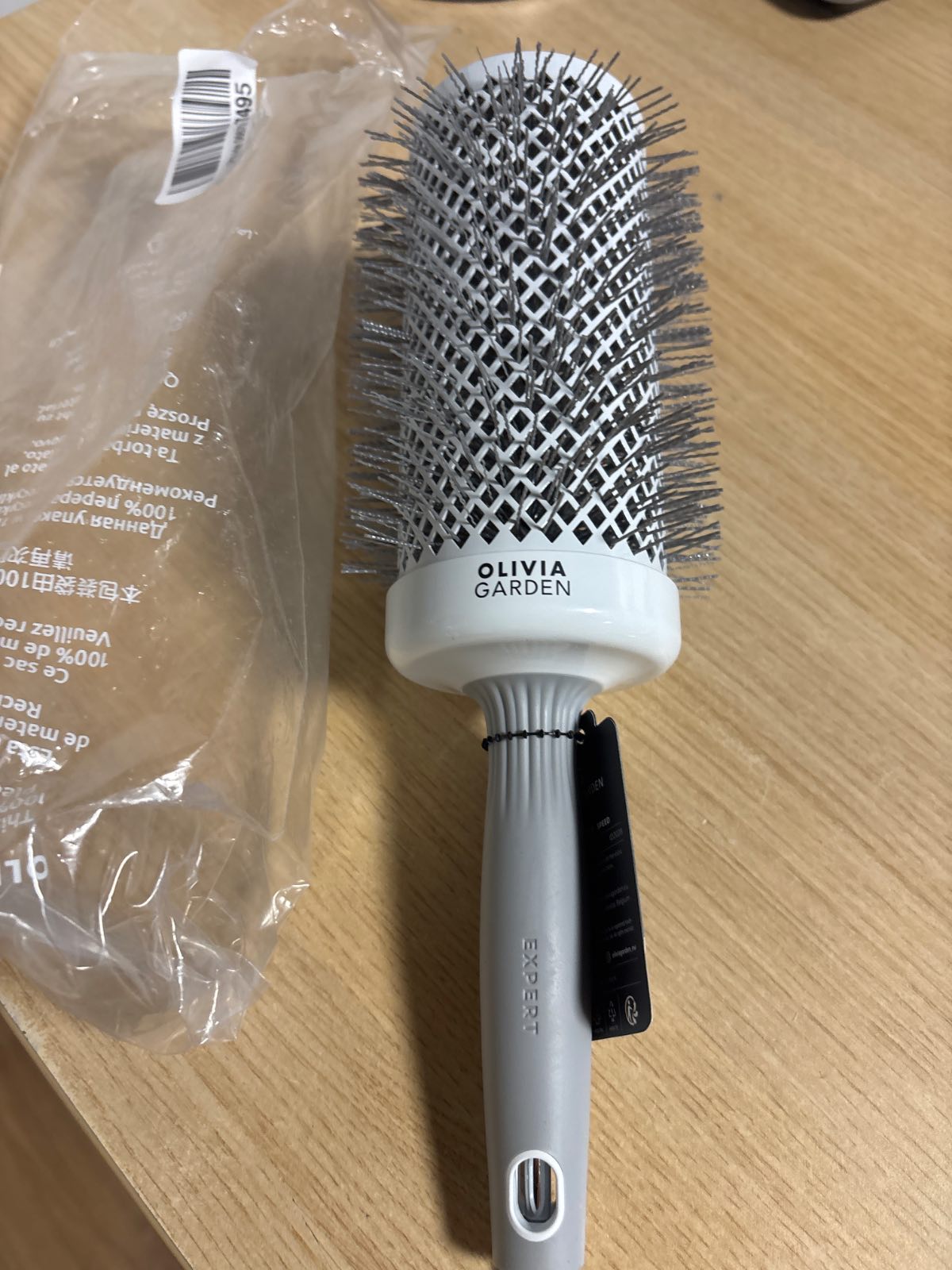 298288 - OLIVIA GARDEN Qime të valëzuara Expert Blowout Speed 65 mm - E bardhë dhe gri