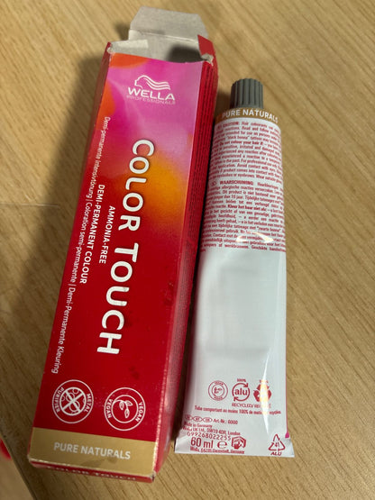 298708 - WELLA PROFESSIONALS Color Touch Pure Naturals, Ngjyrë gjysmë e përhershme për flokë vegane pa amoniak, 60 ml