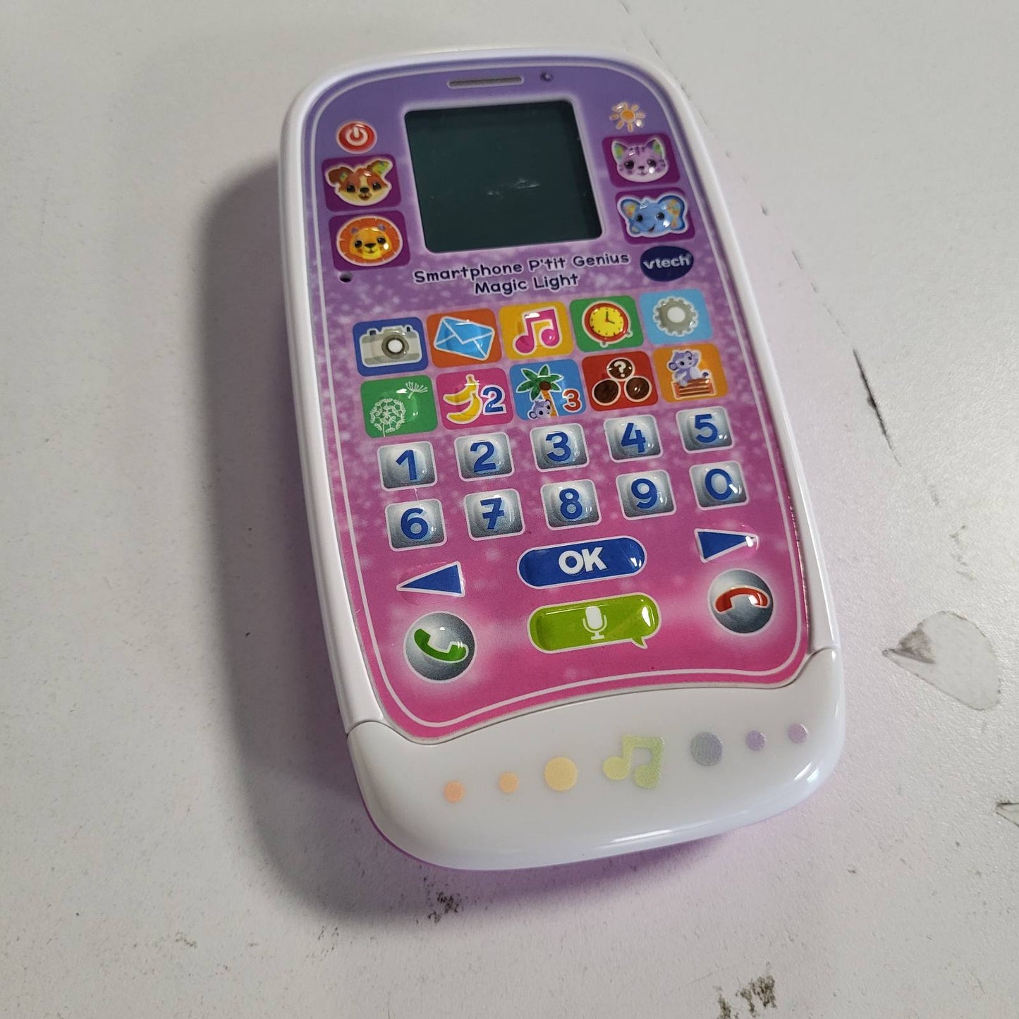 294257 - VTECH Smartphone P'tit Genius Magic Rozë i Çelët, telefon lodër me ekran me ndriçim, 10 aktivitete, për fëmijë 2-6 vjeç