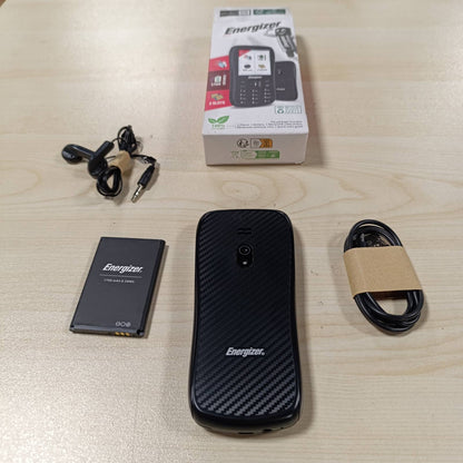 293740 - ENERGIZER E29 - Telefon celular 2G i zhbllokuar, dy karta SIM, ekran 2.8", bateri 1700 mAh, i pajtueshëm me kartën MicroSD.