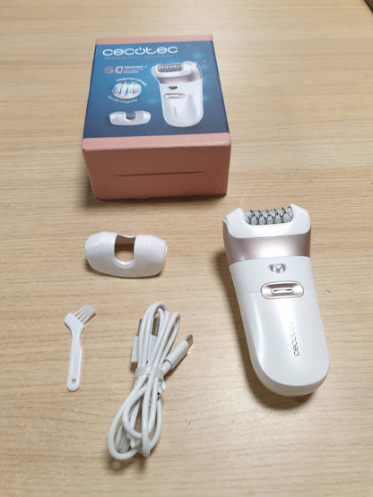 298074 - CECOTEC Depilator elektrik SkinCare Depil-Action 6000, 60 tehe, dritë LED, jetëgjatësi baterie 60-minutëshe, vlerësim IPX5, dizajn ergonomik, tregues LED