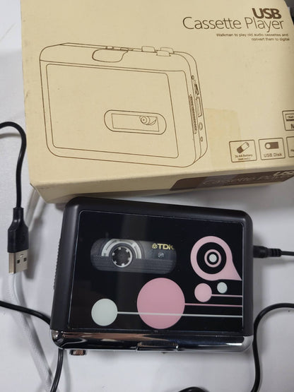 299621 - RYBOZEN Kasetofon Portativ me Kasetë USB në MP3, Konvertues nga Kaseta Muzikore në Dixhital, Regjistro në Njësi Flash USB, Nuk Kërkohet PC