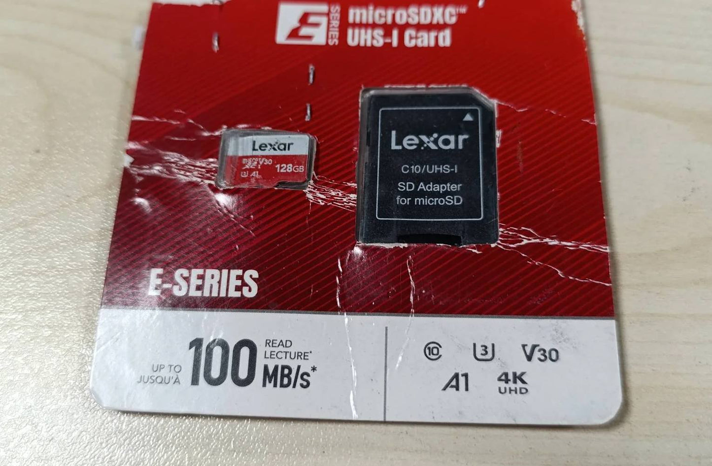 274047 - Lexar Kartë Micro SD 128GB me adaptor, Shpejtësi leximi deri në 100 MB/s, UHS-I, U3, A1, V30, C10, Kartë SD microSDXC 4K UHD për kamerë, Smartphone